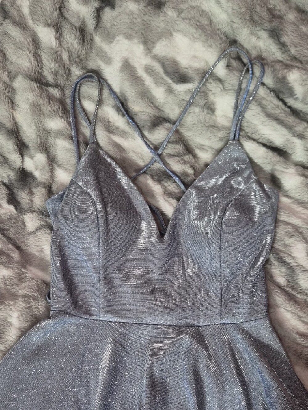 Windsor Light Blue Shimmery Dress Size Small - Picture 3 of 7